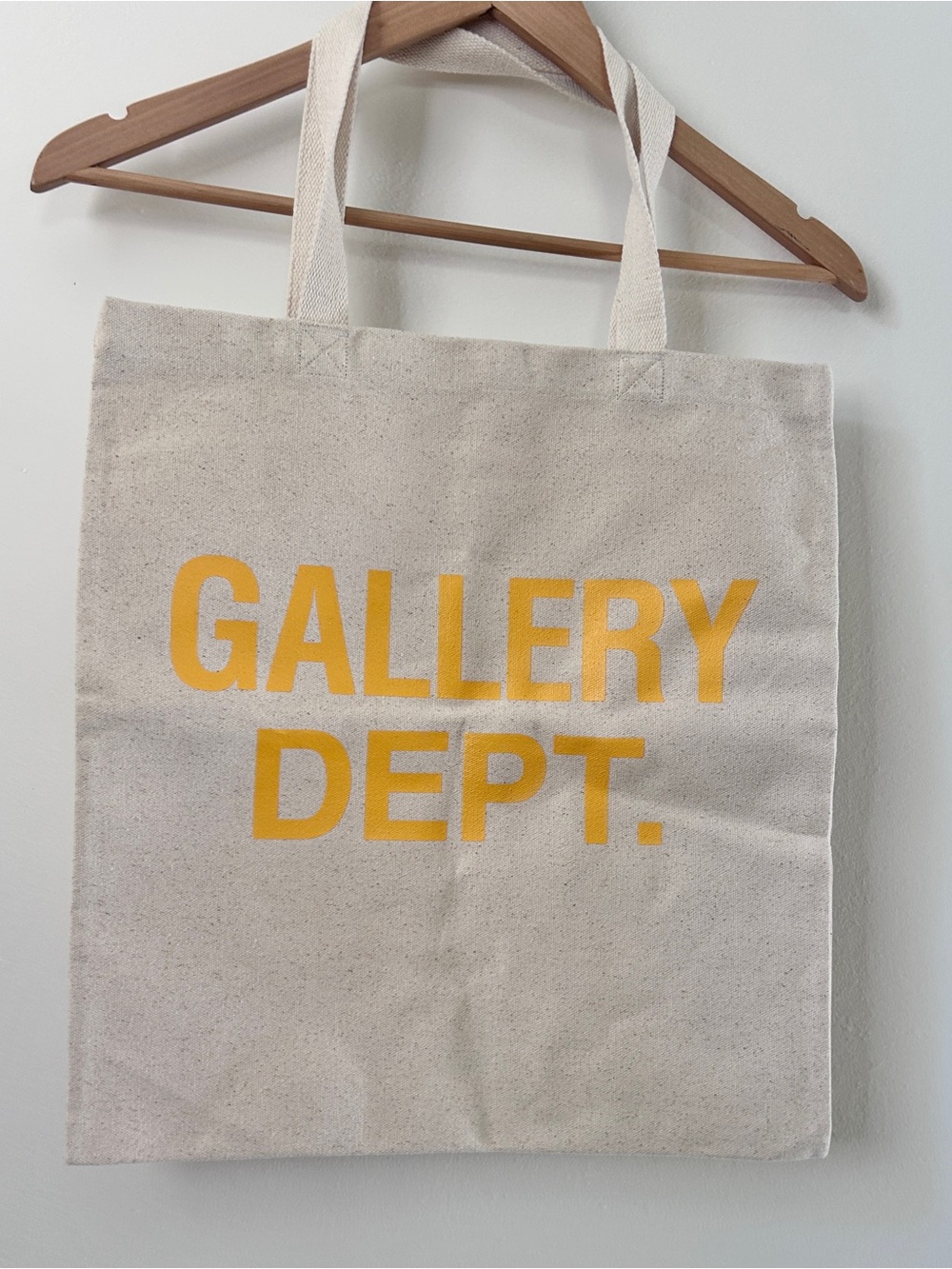 Gallery Dept. Dept - STOP BEING RACIST Natural Canvas Tote with Yellow Red Logo